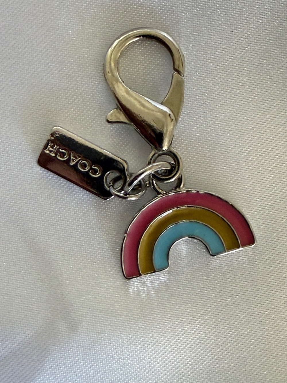 Share COACH Rainbow Zipper Pull or Bag Charm Silver Hardwware